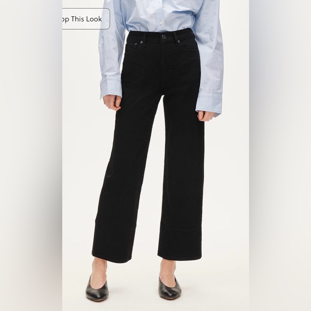 J.Crew Tall slim-wide jean in black rinse - Picture 2 of 11